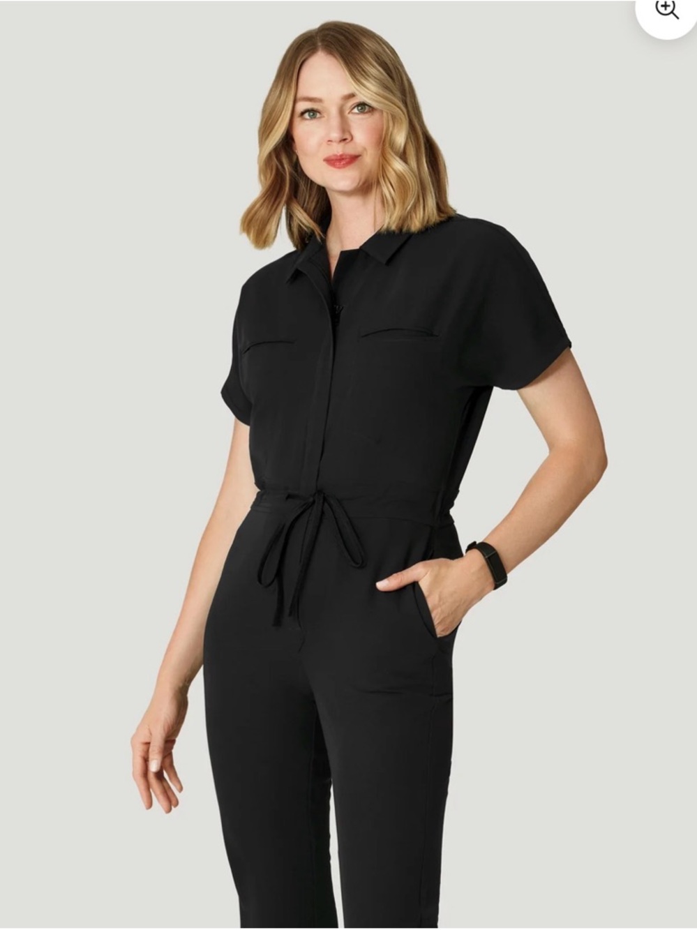 Scrub jumpsuit black size Large - Picture 2 of 6